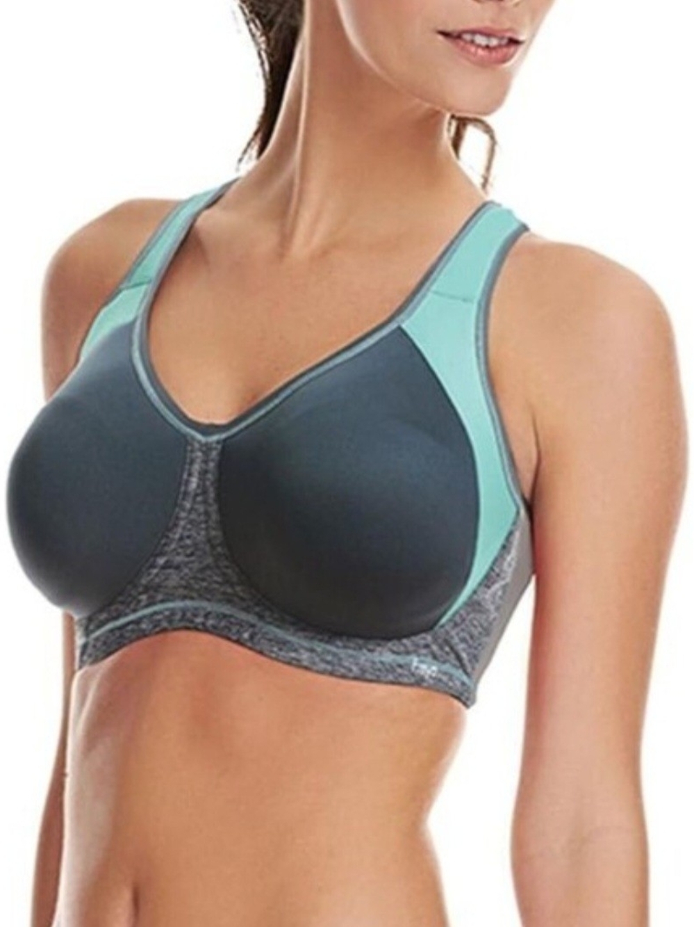 Freya Active Epic Underwire Molded Cup Charcoal Sports Bra 34E/34DDD - Picture 2 of 5